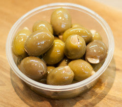 Garlic Stuffed Olives | 200g | Leonardos Fine Foods | YG-011251-EPC-000178