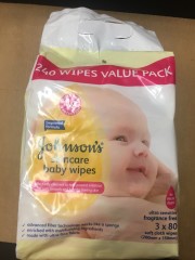Ultra Sensitive Fragrance Free Baby Wipes Value Pack | 240 Wipes | Johnson's | YG-009491-PD-011433