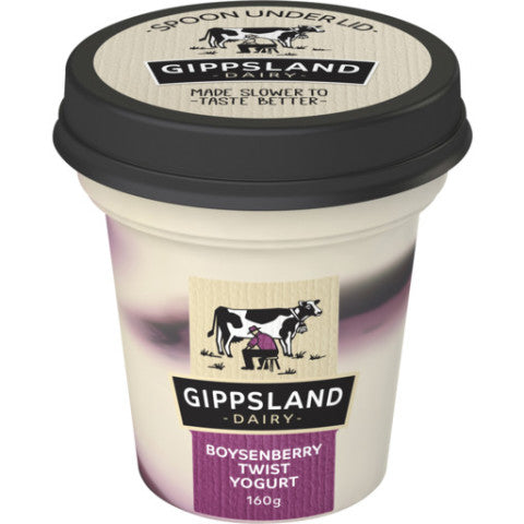 Boysenberry Twist Yogurt | 160g | Gippsland Dairy | YG-004605-PD-016957