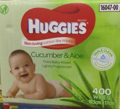 Cucumber & Aloe Baby Wipes | 400 Wipes | Huggies | YG-005727-PD-014723