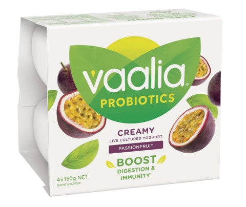 Probiotics Creamy Passionfruit Yoghurt | 4 x 150g | Vaalia | YG-004981-PD-015560