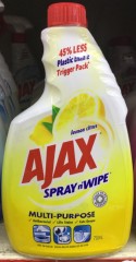 Spray N' Wipe Multi-Purpose Cleaner Refill Lemon Citrus | 750 Ml | Ajax | YG-005397-PD-015127