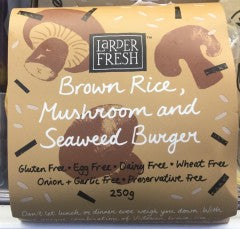 Brown Rice, Mushroom & Seaweed Burger | 250g | Larder Fresh | YG-005666-PD-014690