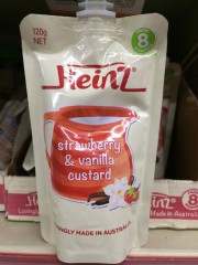 Strawberry Vanilla Custard 8+ Months Baby Food | 120g | Heinz | YG-009232-PD-052965