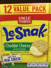 Le Snack Cheddar Cheese Dip And Crackers 12 Pack | 264g | Uncle Tobys | YG-009744-PD-011186
