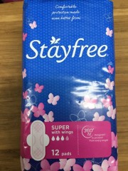 Stayfree Super With Wings | 12 Pads | Johnson & Johnson | YG-008904-PD-021173