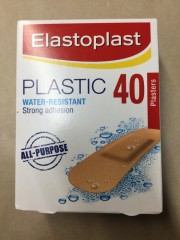 Plastic Water Resistant All Purpose Plasters | 40 Plasters | Elastoplast | YG-005792-PD-017969