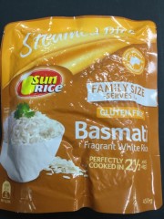 Family Size Microwaveable Basmati Rice | 450g | Sun Rice | YG-005827-PD-014664