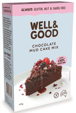 Gluten & Dairy Free Chocolate Mud Cake Mix | 475g | Well & Good | YG-004823-PD-017177