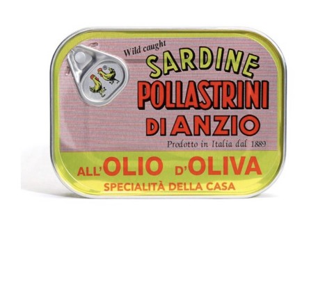 Sardines In Olive Oil | 100g | Pollastrini Di Anzio | YG-011200-FS-010363