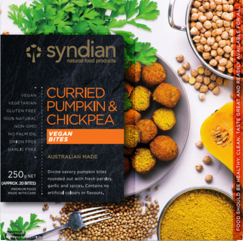 Gluten Free Curried Pumpkin & Chickpea Vegan Bites | Approximately 20 Bites | Syndian | YG-011534-PD-016714