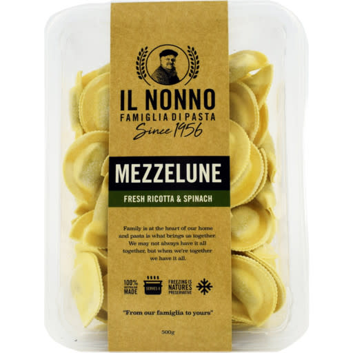 Mezzelune Ricotta Spinach | 500g | Il Nonno | YG-011504-PD-016201