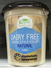 Dairy Free Greek Style Yoghurt Natural | 500g | Kingland | YG-005834-PD-014672