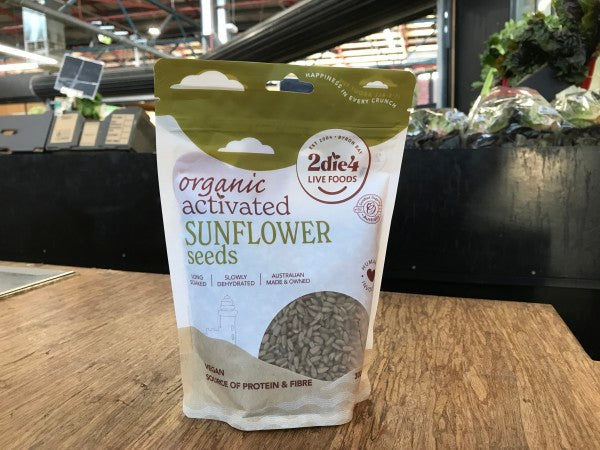 Organic Sunflower Seeds | 200g Bag | 2 Die 4 Live Foods Byron Bay | YG-011036-RO-006707