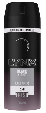 Black Night Fresh Deodorant Bodyspray | 165ml | Lynx | YG-004469-PD-016111