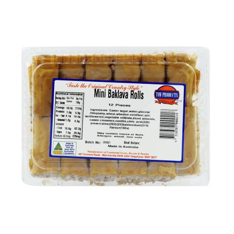Mini Baklava Rolls | 12 Rolls | Tim Products | YG-004706-PD-017372