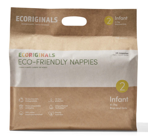 Eco-Friendly Nappies Size 2 Infant | 28 Nappies | Ecoriginals | YG-004833-PD-015757