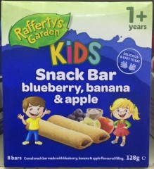 Kids Snack Bar Blueberry, Banana & Apple 1+ Years | 8 Bars | Rafferty's Garden | YG-005522-PD-015112