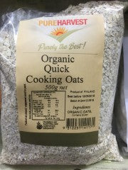 Organic Quick Cooking Oats | 500g | Pure Harvest | YG-005997-PD-052539