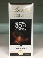 Excellence 85% Extra Dark Chocolate | 100g | Lindt | YG-007597-PD-020284