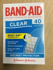 Clear Adhesive Bandage Strips | 40 Strips | Band-Aid | YG-008145-PD-051820