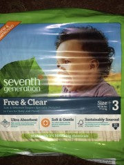 Free & Clear Diapers Size 3 | 31 Nappies | Seventh Generation | YG-009111-PD-011637
