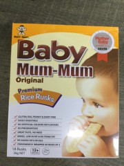 Premium Rice Rusks Banana 12+ Months | 36g | Babylove | YG-009112-PD-052688