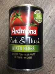 Rich & Thick Mixed Herb Diced Tomatoes W/ Paste | 410g | Ardmona | YG-009517-PD-050095