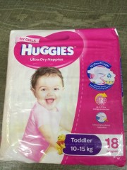 Nappies Girls Toddler | 10-15kg. 18 Nappies | Huggies | YG-009619-PD-052418