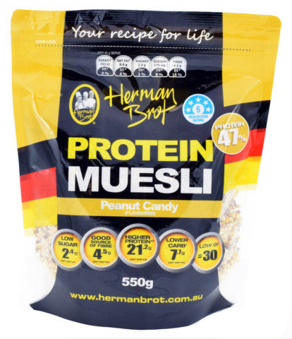 Protein Muesli Peanut Candy Flavoured | 550g | Herman Brot | YG-011447-PD-016322