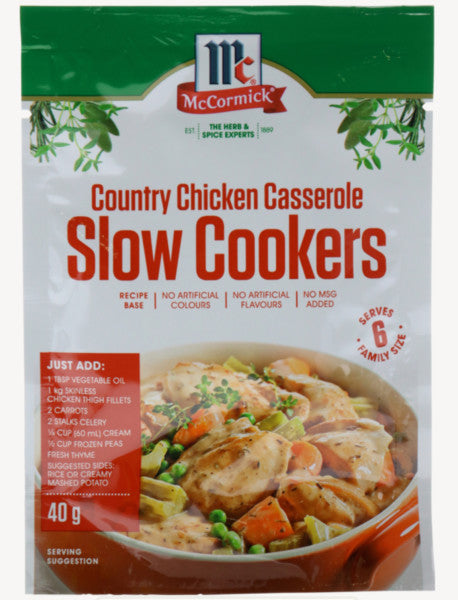 Slow Cookers Country Chicken Casserole Recipe Base | Serves 6 Family Size | Mccormick | YG-011673-PD-005165