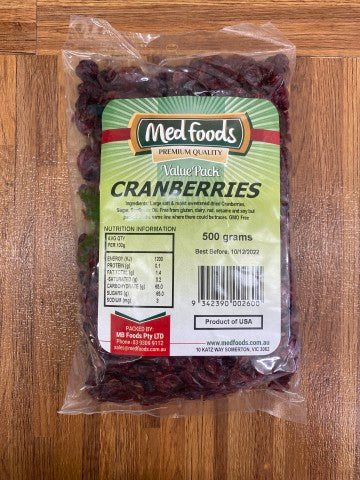Cranberries | 500g | Medfoods | YG-011928-FFF-000802