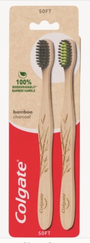 Bamboo Charcoal Toothbrush Soft | 2 Pack | Colgate | YG-004470-PD-016097