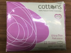 Ultra Thin Super Pads With Wings | 12 Pads | Cottons | YG-008961-PD-053166