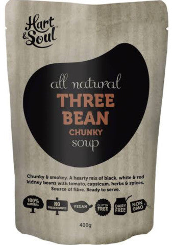 All Natural Vegan Three Bean Chunky Soup | 400g | Hart & Soul | YG-004857-PD-017365