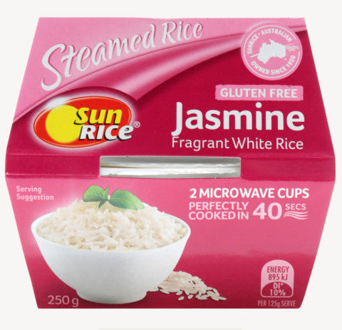 Steamed Rice Jasmine Fragrant White Rice | 2 x 125g Cups | Sunrice | YG-011608-PD-016584
