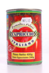 Peeled Tomatoes (12) | 12 x 400g Cans | Capriccio | YG-004124-NCQ-007699