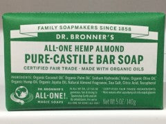 All One Hemp Almond Pure Castile Bar Soap | 140g | Dr Bronner's | YG-008232-PD-014522
