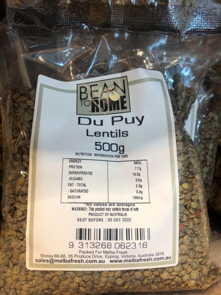 Du Puy Lentils | 500g | Bean To Rome | YG-000636-GFV-002096
