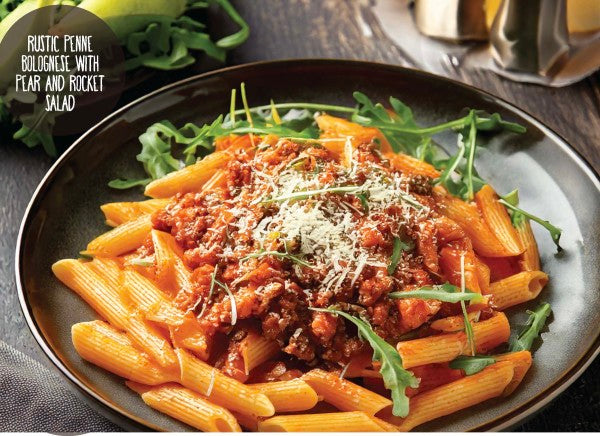 Rustic Penne Bolognese With Pear And Rocket Salad | Meal Kit For 4 | Pepperleaf | YG-012092-YPL-064988