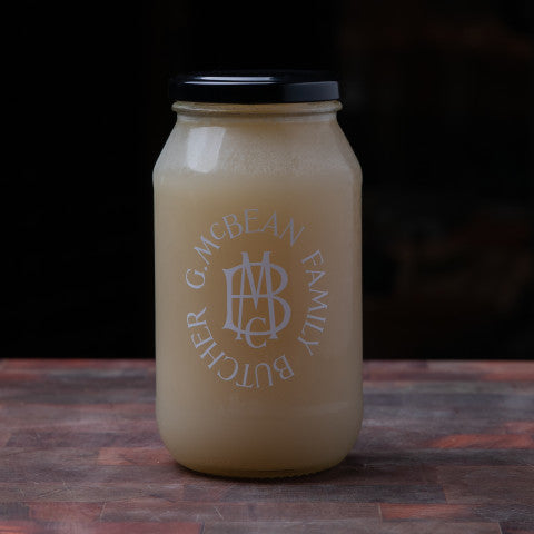 Housemade Beef Bone Broth (Vacuum Sealed) | 1 Jar Contains 750ml | G. Mc Bean Family Butcher | YG-000413-GMB-002355
