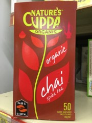 Chai Spice Organic Tea Bags | 50 Bags | Natures Cuppa | YG-009396-PD-051741