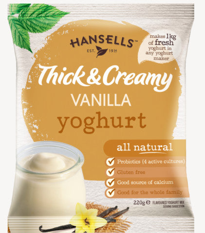 Thick & Creamy Vanilla Yoghurt Mix | Makes 1kg | Hansells | YG-004687-PD-015760