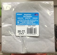 Serviettes 2ply Silver | 20 Pack | Unique | YG-005291-PD-017566