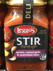 Stir Through Sauce Tomato, Roasted Garlic & Caramelised Onion | 350g | Leggo's | YG-009606-PD-052951