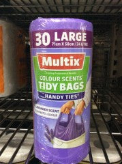 Colour Scents Handy Tie Lavender Tidy Bags Large 34l 71cmx58cm | 30 Pack | Multix | YG-010215-PD-048369