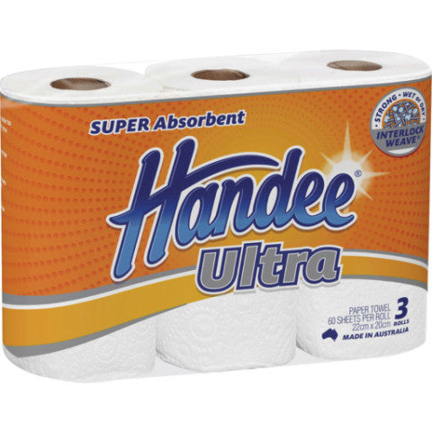 Handee Ultra Paper Towels 3 Pack | 3 Pack | Handee | YG-004525-PD-016960