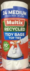 Recycled Top Ties Tidy Bags Medium 27l 66cm X 51cm | 24 Bags | Multix | YG-005472-PD-017919
