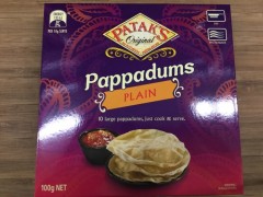 Plain Pappadums | 100g | Patak's Original | YG-010710-PD-004779