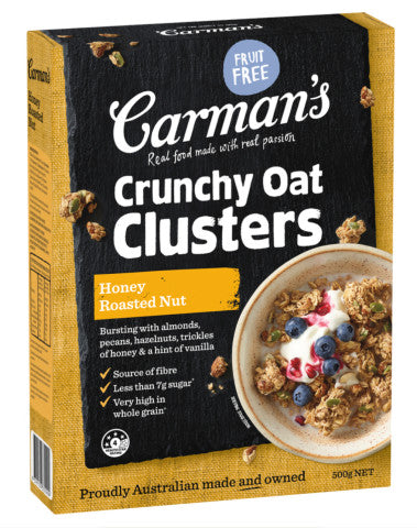 Crunchy Oat Clusters Honey Roasted Nut | 500g | Carman's | YG-011692-PD-016384